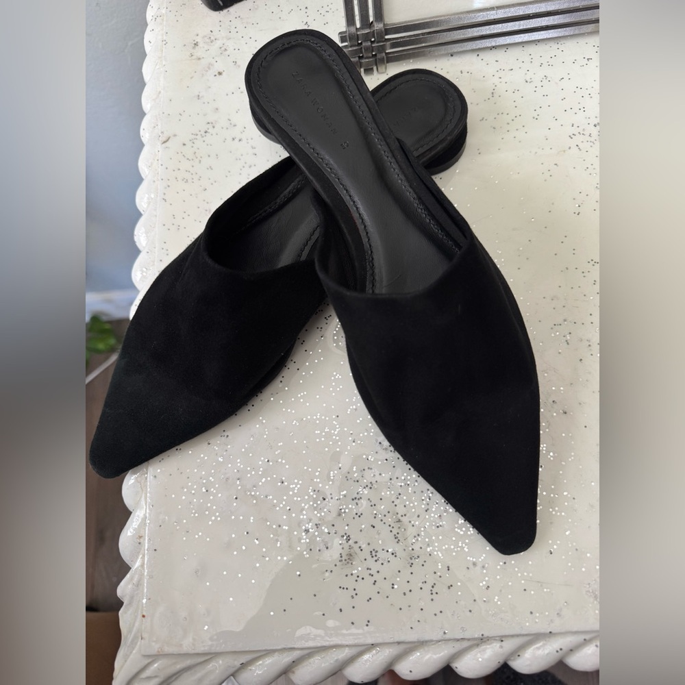 Elegant ZARA  Black Women's Mules, Size 39(8.5) - Picture 9 of 11